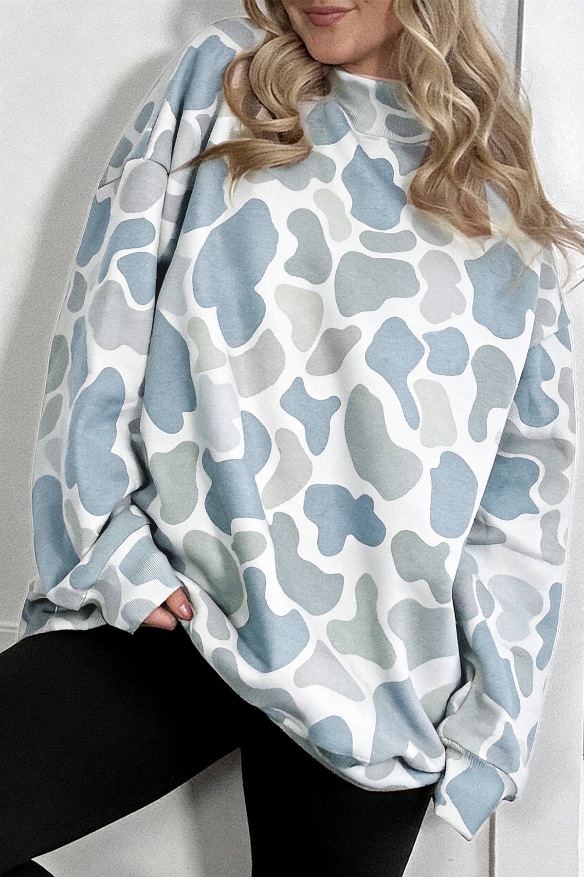 F/W26 NEW Camouflage Mock Neck Pullover Sweatshirt|S-4X