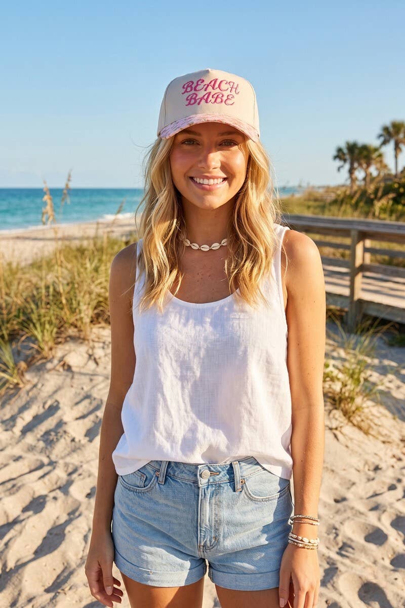 0519 Beach Babe Two Tone Snapback Hat SI-29865