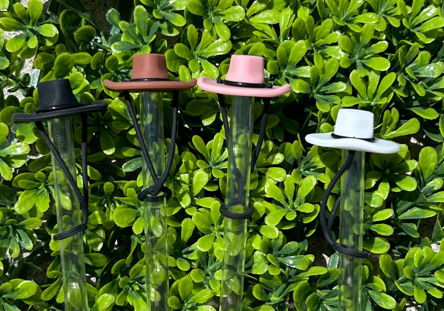 Cowboy Hat Straw Toppers Set of 4