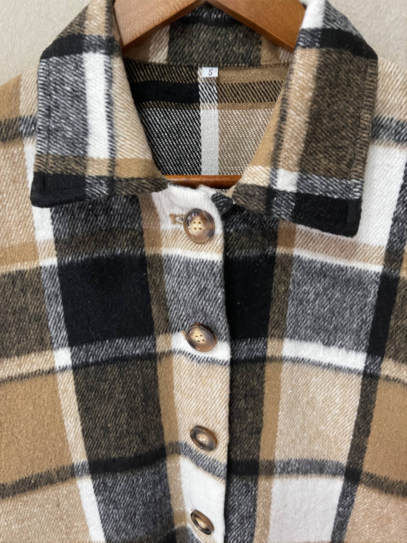 Plaid Shirt Jacket Button Down Flannel Shacket CFXC1238