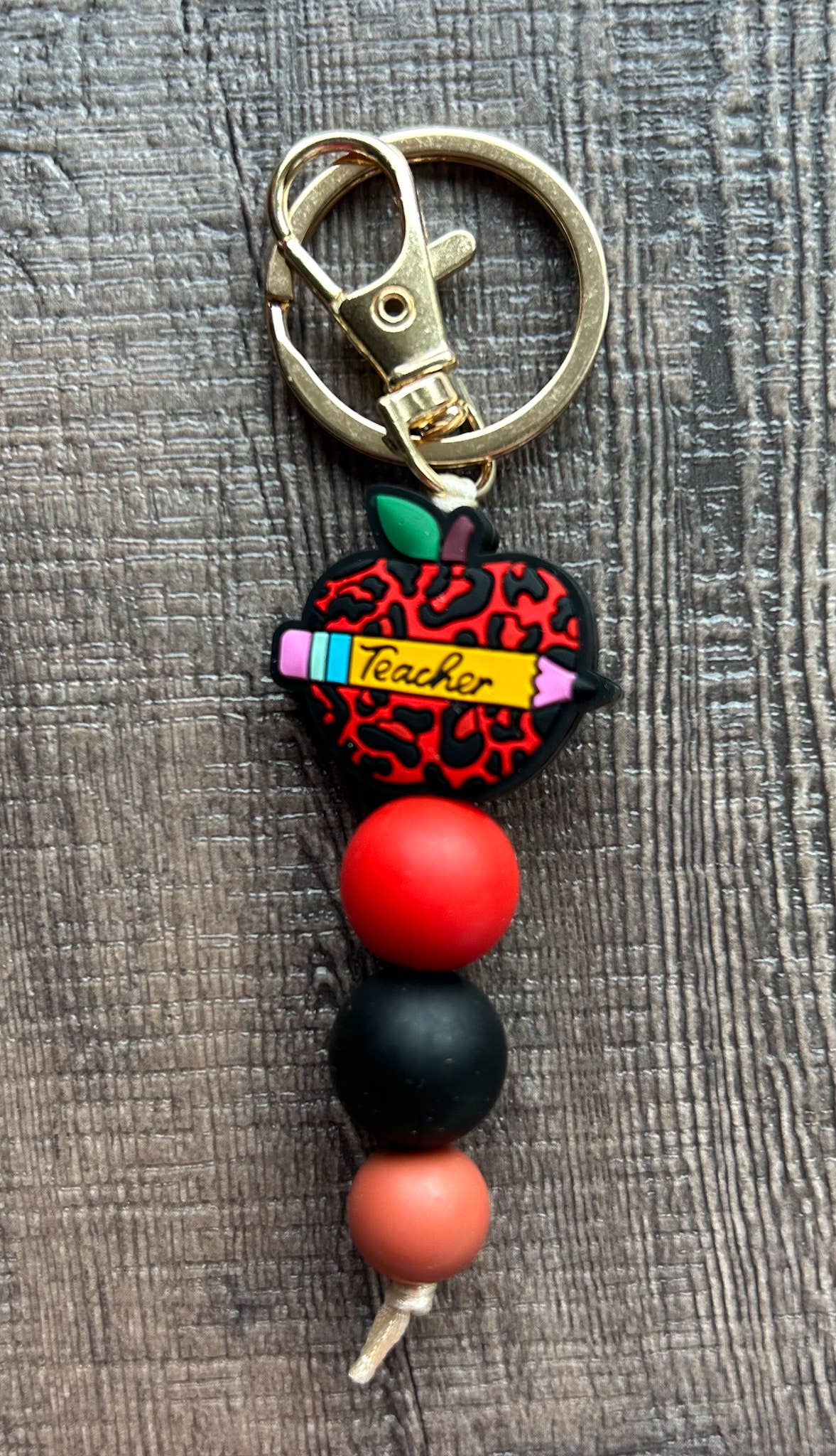 Teacher Focal Bead Small Keychain or Bag Charm