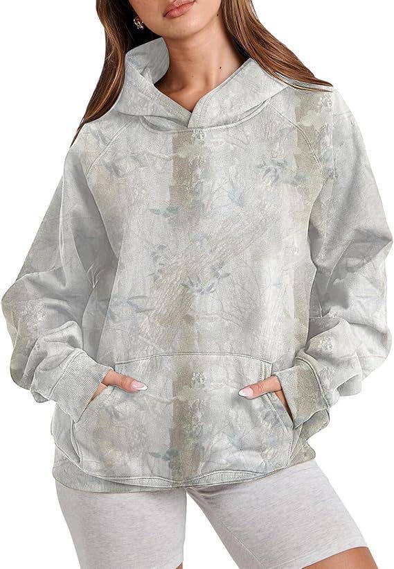 Hunting woodland camo oversized hoodie