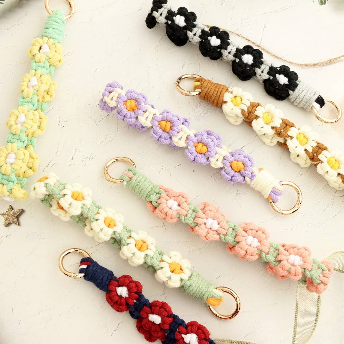 HANDWOVEN KEYCHAIN WRIST STRAP PENDANT_CWAJE0661