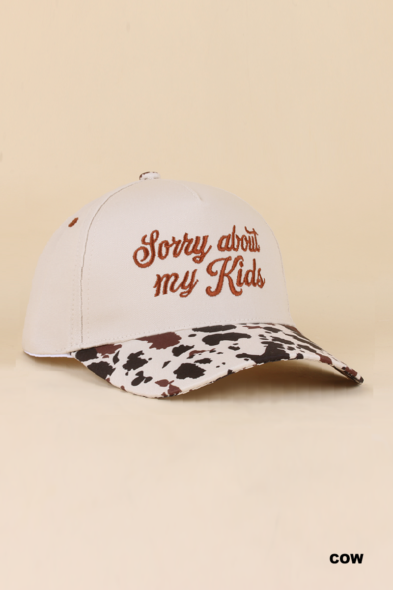 0519 Sorry About My Kids Two Tone Snapback Hat SI-29863
