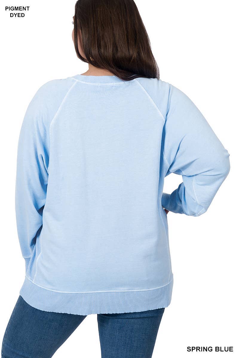 Plus Pigment Dyed French Terry Pullover
