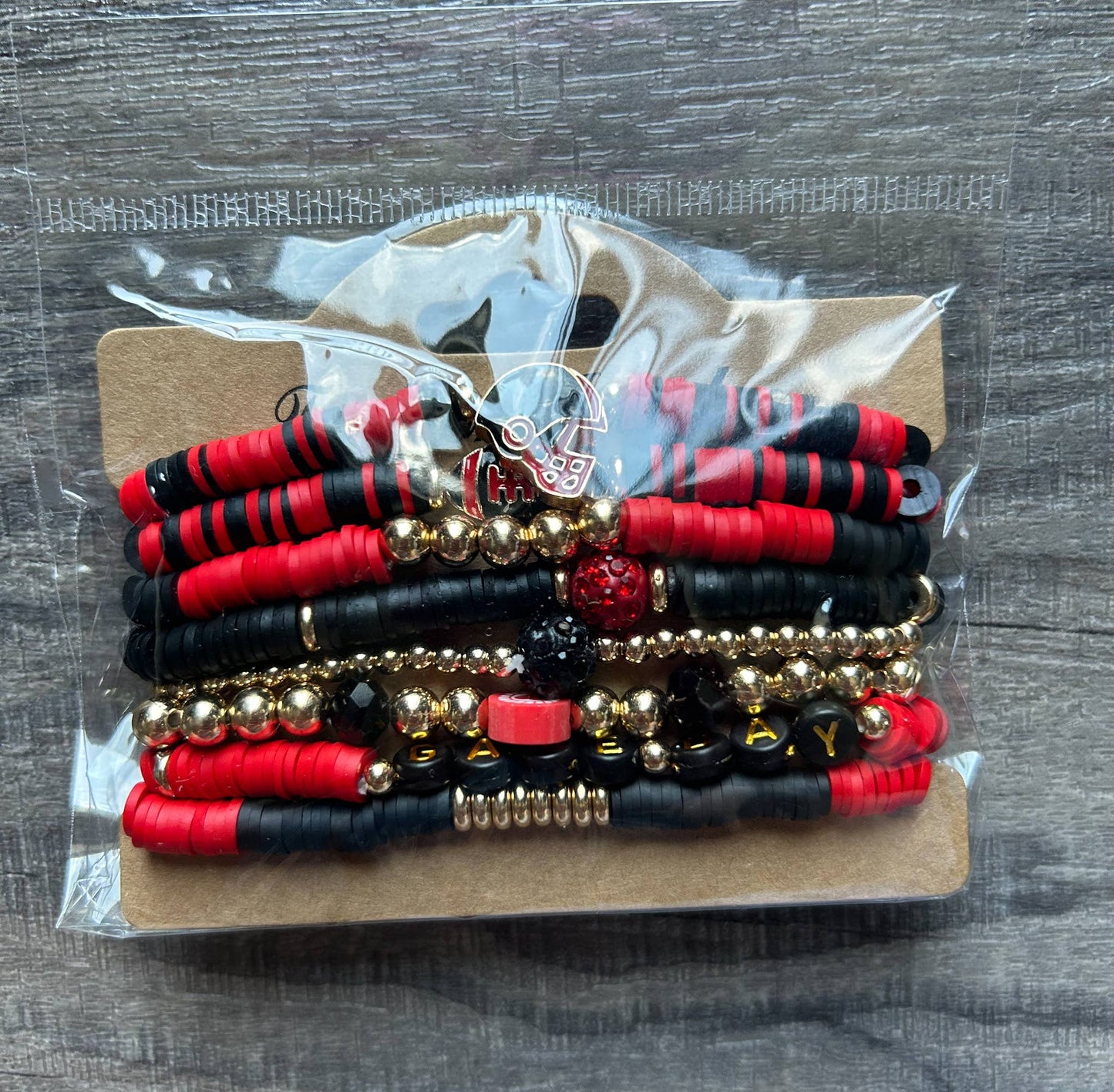 Game Day Friendship Clay Bead Bracelet Set