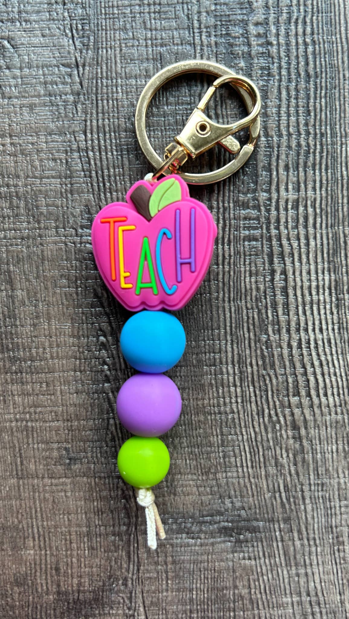 Teacher Focal Bead Small Keychain or Bag Charm